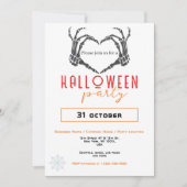 Invitation Spider Wave Skeleton Halloween Party (Devant)