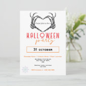 Invitation Spider Wave Skeleton Halloween Party (Debout devant)