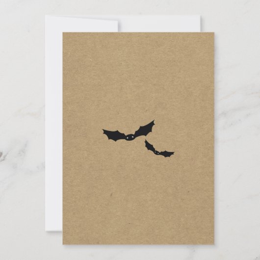 Invitation Spider Web et chauves-souris jolie fête costumée d (Dos)