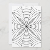 Invitation Spider web noir blanc Halloween fête (Dos)