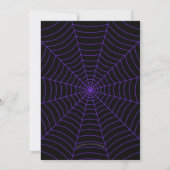 Invitation Spider web noir violet blanc Halloween fête (Dos)