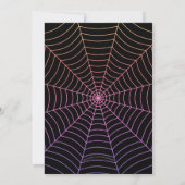 Invitation Spider web noir violet orange fête d'Halloween (Dos)