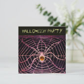 INVITATION SPIDER & WEB ORANGE AGATE BLACK HALLOWEEN PARTY (Debout devant)