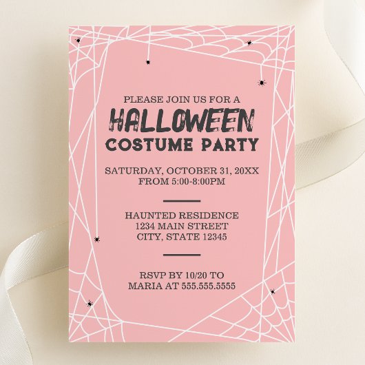 Invitation Spiderweb Halloween