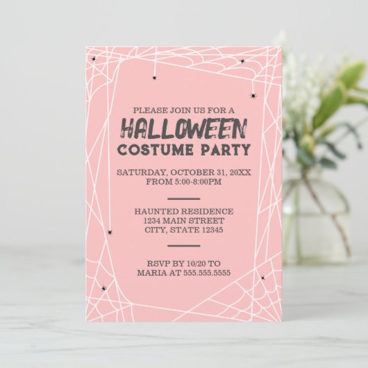 Invitation Spiderweb Halloween (Debout devant)