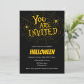 Invitation Spiderweb Vous Êtes Invité Halloween Party (Debout devant)
