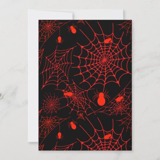 Invitation Spiderweb with spiders black backround (Devant)