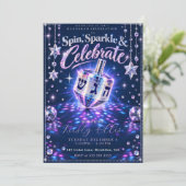 Invitation Spin Sparkle Hanouka (Debout devant)