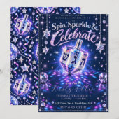 Invitation Spin Sparkle Hanouka (Devant / Derrière)