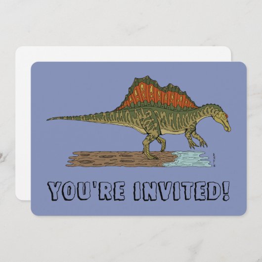 Invitation Spinosaure crétacé (Devant / Derrière)