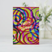 Invitation Spirales Colorées (Debout devant)