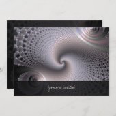 Invitation Spirales sans fin - Art Fractal (Devant / Derrière)