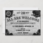 Invitation Spirit Board Gothique Éffrayant Witchy Halloween P (Devant)
