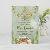 Invitation Spiritual Green Watercolor Quran & Lantern Iftar (Debout devant)