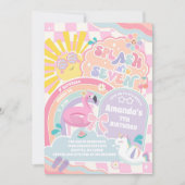 Invitation Splash Into Seven Pool Party Rainbow 7th Birthday (Devant)