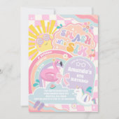 Invitation Splash Into Six Rainbow Sun 6th Birthday  (Devant)