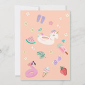 Invitation Splash Into Six Summer Rainbow Sun 6th Birthday (Dos)