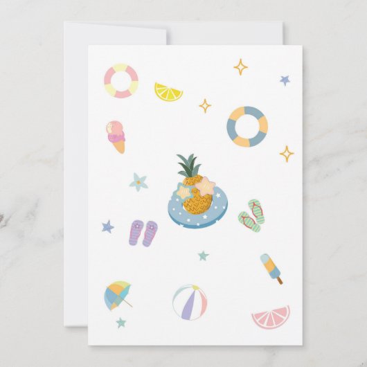 Invitation Splash Into Three Pool Party Summer 3rd Birthday (Dos)