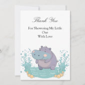 Invitation Splash of Joy, Little Hippo (Devant)