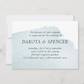 Invitation Splash Turquoise | Dark Moody Watercolor Mariage (Devant)