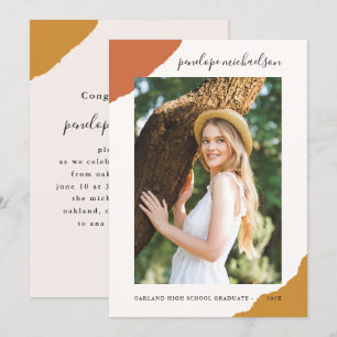 Invitation Splashes Simple Spice Photo Graduation Party