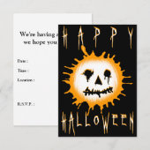 Invitation splatolanus d'halloween heureux (Devant / Derrière)