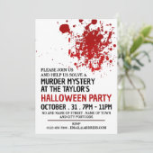 Invitation Splatte de sang, Meurtre Mystère Fête d'Halloween (Debout devant)