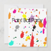 Invitation SPLATTER de Paint Ball Party (Devant)