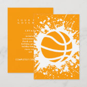 Invitation splatz de basket-ball (Devant / Derrière)