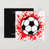 Invitation splatz de football (Devant / Derrière)