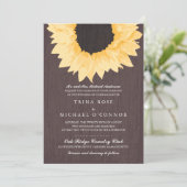 Invitation Splendeur rustique | de tournesol épousant (Debout devant)