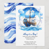 Invitation Splendid Voyage : Baby shower pour garçons nautiqu (Devant / Derrière)