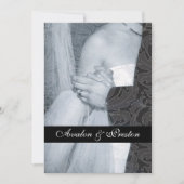 Invitation splendide de ruban de damassé de (Devant)