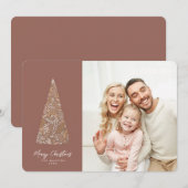 Invitation Splendide sapin d'épinette Beige photo de Noël/Fêt (Devant / Derrière)