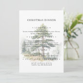 Invitation Splendor d'hiver Menu de Noël Arbre de Noël (Debout devant)