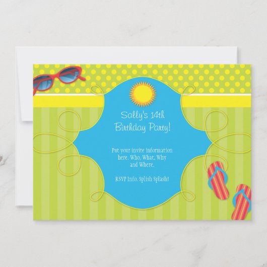 Invitation Splish Splash (Devant)