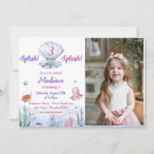 Invitation Splish Splash 3th Birday Party Photo (Devant)