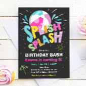 Invitation Splish Splash Anniversaire Basse Fête de piscine p