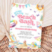 Invitation Splish Splash Beach fête d'anniversaire
