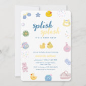 Invitation Splish Splash Canard en Caoutchouc Douche Bébé Sho (Devant)