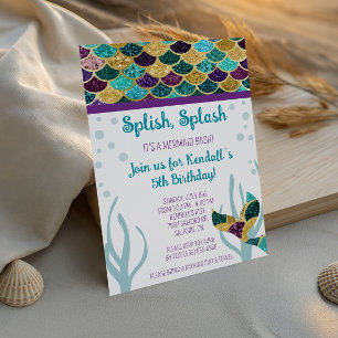 Invitation Splish, Splash, c'est une fête d'anniversaire de s