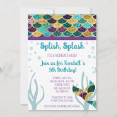 Invitation Splish, Splash, c'est une fête d'anniversaire de s (Devant)