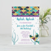 Invitation Splish, Splash, c'est une fête d'anniversaire de s (Debout devant)