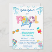 Invitation Splish Splash Enfants Pool Party (Devant)