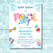 Invitation Splish Splash Enfants Pool Party