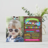 Invitation Splish Splash Hot Pink photo du billard d'été (Debout devant)