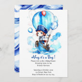 Invitation Splish Splash Joy : Thème Nautique Baby shower gar (Devant / Derrière)