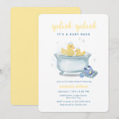 Invitation Splish Splash Maman Canard Bébé Douche  (Devant / Derrière)