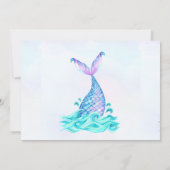 Invitation Splish Splash Mermaid 6e fête d'anniversaire Photo (Dos)