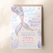 Invitation Splish Splash Mermaid Bash Anniversaire Fille Pail
